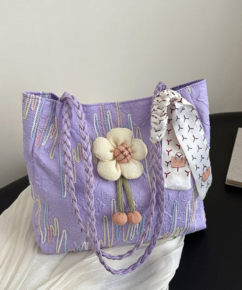 スカーフ付き 大容量トートバッグ 韓国風 レディース 女性バッグ おしゃれ 肩掛けバッグ 軽量 立体花ポイントバッグ  マザーズバッグ カジュアル鞄 手提げバッグ 98ZHUOQ-001